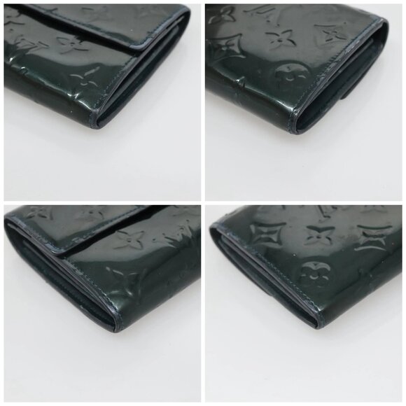 LOUIS VUITTON Vernis Portefeiulle Sarah Long Wallet Bluenuit M93667 Auth 141587 - Picture 14 of 16
